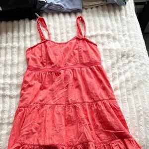 American Eagle Outfitters Coral Dress, half back, Size L